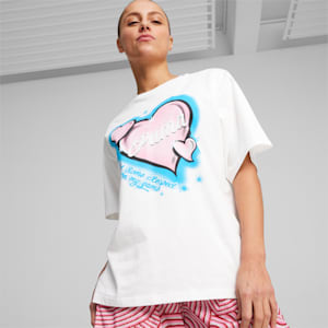 Game Love Women's Basketball Tee, PUMA White, extralarge