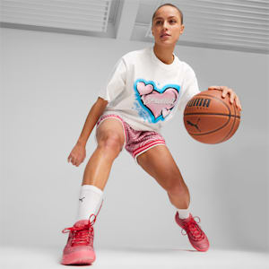 Game Love Women's Basketball Tee, PUMA White, extralarge