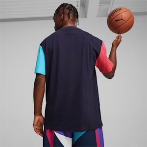 メンズ バスケットボール ディラン ギフト ショップ 半袖 Tシャツ I, PUMA Navy, extralarge-JPN