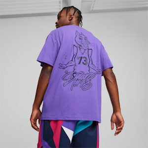 メンズ バスケットボール ディラン ギフト ショップ 半袖 Tシャツ III, Ultraviolet, extralarge-JPN