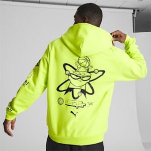 MELO x DEXTER'S LAB Men's Basketball Hoodie, Lime Pow, extralarge