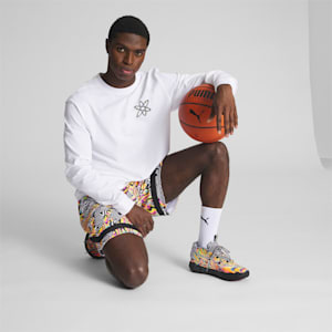 MELO x DEXTER'S LAB Men's Basketball Long Sleeve Tee, PUMA White, extralarge