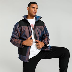 MELO IRIDESCENT Woven Men's Basketball Jacket, Ultraviolet, extralarge-IND