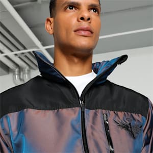 MELO IRIDESCENT Woven Men's Basketball Jacket, Ultraviolet, extralarge-IND