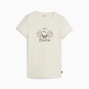 Grow & Flourish Women's Graphic Tee, Alpine Snow, extralarge