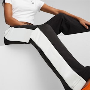 PUMA Modest Activewear Wide Leg Solid Women Black Track Pants
