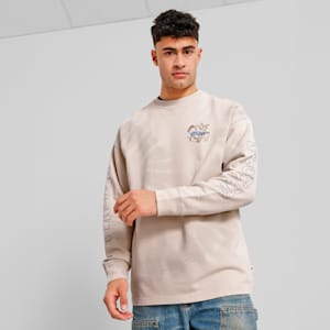 DOWNTOWN RE:PLACE Men's Sweatshirt, Putty, extralarge