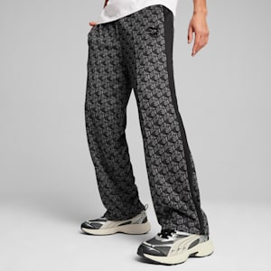 T7 Men's Straight Track Pants, PUMA Black-AOP, extralarge