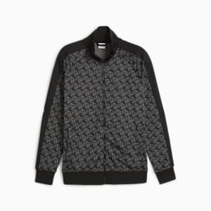 T7 Men's Track Jacket, PUMA Black-AOP, extralarge