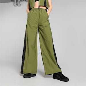 DARE TO Women's Parachute Pants, Olive Green, extralarge-IND