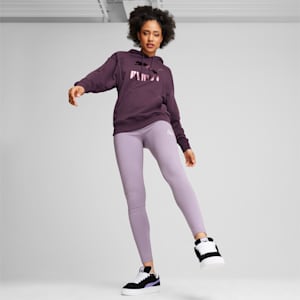 CLASSICS Shiny Logo Women's Hoodie, Midnight Plum, extralarge