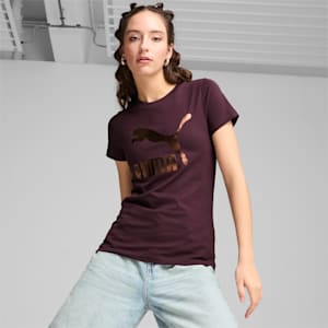 CLASSICS Shiny Logo Women's Tee, Midnight Plum, extralarge