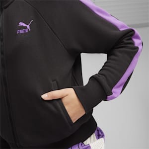 ICONIC T7 Women's Track Jacket, PUMA Black-Ultraviolet, extralarge-IND