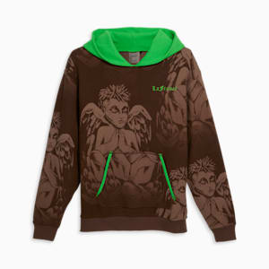 PUMA x LAFRANCÉ Hoodie, Chestnut Brown-PUMA Green, extralarge