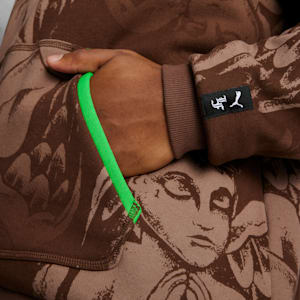 PUMA x LAFRANCÉ Hoodie, Chestnut Brown-PUMA Green, extralarge