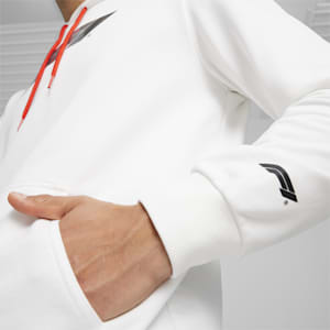 F1 Motorsport Men's Logo Graphic Hoodie, PUMA White, extralarge-IND
