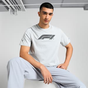 F1 Motorsport Men's Logo Graphic T-shirt, Ash Gray, extralarge-IND