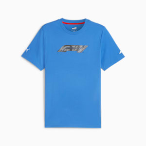F1 Motorsport Men's Logo Graphic T-shirt, Bluemazing, extralarge-IND