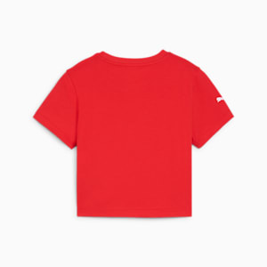 F1 Motorsport Women's Slim Fit Crop T-shirt, Pop Red, extralarge-IND