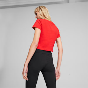 F1 Motorsport Women's Slim Fit Crop T-shirt, Pop Red, extralarge-IND