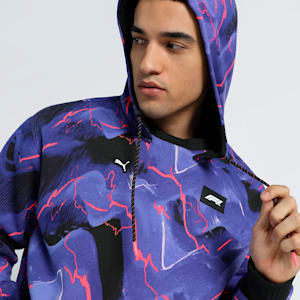 F1® Neon Energy All-Over Print Men's Relaxed Fit Motorsport Hoodie, PUMA Black, extralarge-IND