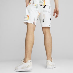 CLASSICS BRAND LOVE Men's Shorts, PUMA White-AOP, extralarge-IND