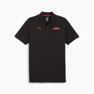 F1 Logo Men's Motorsport Polo, PUMA Black, extralarge-IND