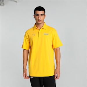 Porsche Legacy Men's Relaxed Fit Motorsport Polo, Sport Yellow, extralarge-IND