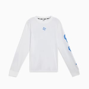 Camiseta de manga larga de baloncesto para mujer STEWIE x CITY OF LOVE, PUMA White, extralarge