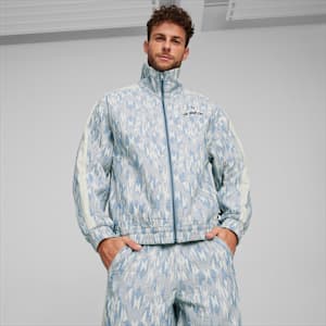 T7 Men's Graphic Basketball Track Jacket, Zen Blue, extralarge-IND