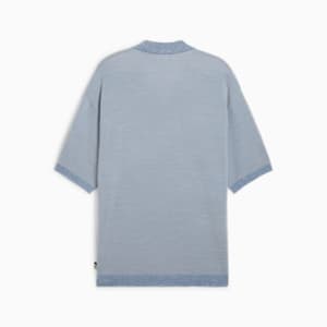 メンズ バスケットボール ノスタルジア ニット 半袖 ポロシャツ, Zen Blue, extralarge-JPN