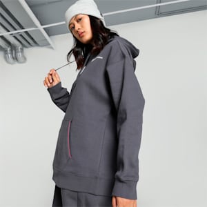 BMW M Motorsport Women's Relaxed Fit Hoodie, Galactic Gray, extralarge-IND