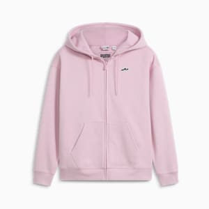 Suede Logo Women's Full-Zip Hoodie, Grape Mist, extralarge