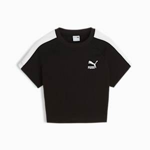 ウィメンズ アイコニック T7 スリム 半袖 Tシャツ, PUMA Black, extralarge-JPN