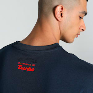 Porsche Legacy Statement Logo Oversized Fit Motorsport Tee, Club Navy, extralarge-IND