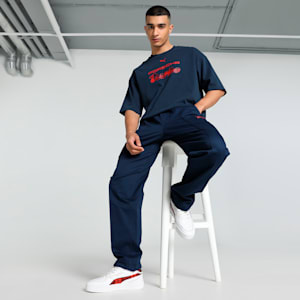 Porsche Legacy Statement Logo Oversized Fit Motorsport Tee, Club Navy, extralarge-IND