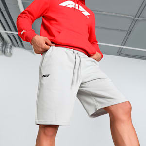 F1 Men's Motorsport Sweat Shorts, Ash Gray, extralarge-IND