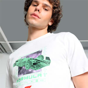 F1® Logo Graphic Men's Motorsport Tee, PUMA White, extralarge-IND