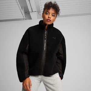 Reversible Women's Sherpa Jacket, PUMA Black, extralarge