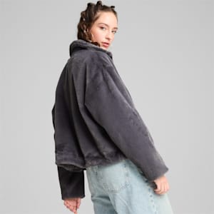 Women's Soft Fleece Jacket, Galactic Gray, extralarge