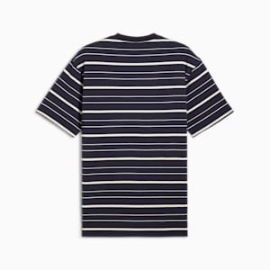 MMQ Men's Striped Tee, New Navy, extralarge