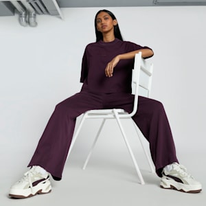 CLASSICS Women's Oversized Tee, Midnight Plum, extralarge-IND