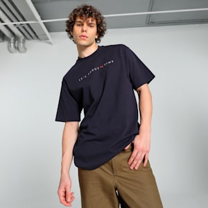 MMQ Graphic Men's Relaxed Fit Tee, New Navy, extralarge-IND