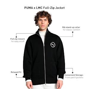 PUMA x LMC Full-Zip Men's Relaxed Fit Jacket, PUMA Black, extralarge-IND