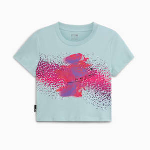 Camiseta recortada para mujer CLASSICS, Turquoise Surf, extralarge