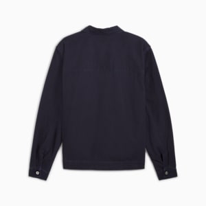 MMQ Men's Zip Overshirt, New Navy, extralarge
