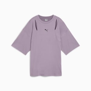 DARE TO Women's Oversized Cut-Out Tee, Pale Plum, extralarge