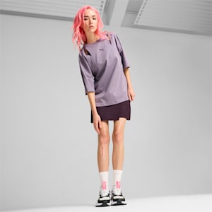 DARE TO Women's Oversized Cut-Out Tee, Pale Plum, extralarge