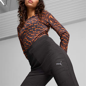 Leggings de pierna ancha DARE TO para mujer, PUMA Black-AOP, extralarge