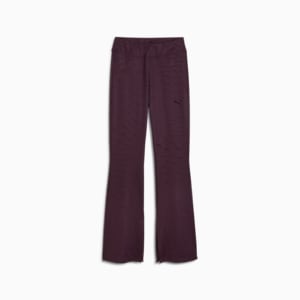 DARE TO Women's Textured Leggings, Midnight Plum-AOP, extralarge